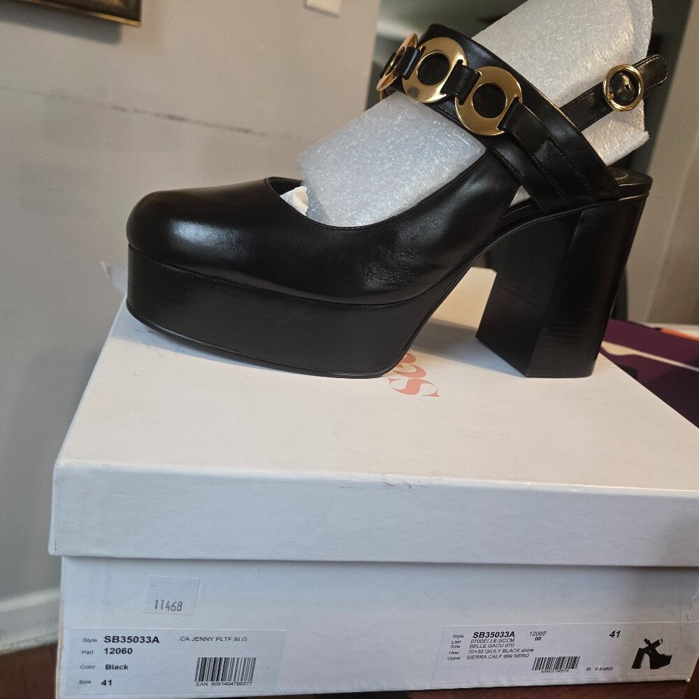 See By Chloe Belle Gacu Platform Loafers - Giuly black shine - Size 11
